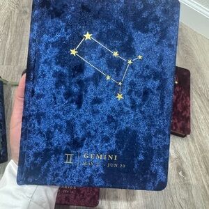 Gemini Blue Velvet Notebook